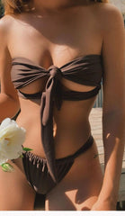 Sweet Cutout Print Strap Bikini - SHOWLU FASHION STORE