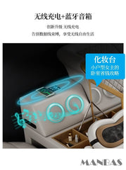 Tech Smart Bed 2 People with King Size Bed Frame Queen, Genuine Leather, Massage, USB, Bluetooth Speaker, and Safe By MINGDIBAO - SHOWLU FASHION STORE