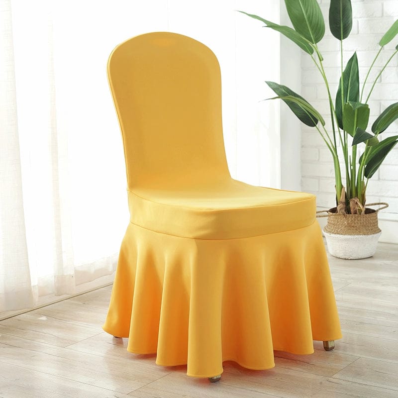 Thickened Air Layer Conference Hotel White Banquet Elastic Chair Cover Hotel Dedicated for Home Use and Restaurants Chair Cover One - Piece - SHOWLU FASHION STORE