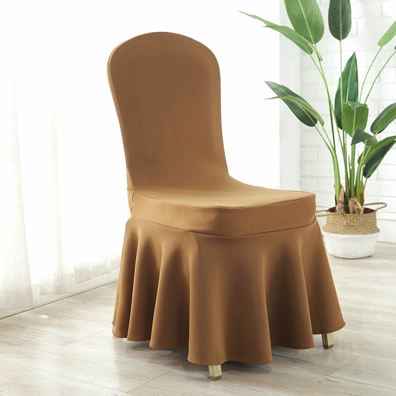 Thickened Air Layer Conference Hotel White Banquet Elastic Chair Cover Hotel Dedicated for Home Use and Restaurants Chair Cover One - Piece - SHOWLU FASHION STORE