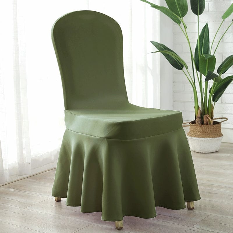 Thickened Air Layer Conference Hotel White Banquet Elastic Chair Cover Hotel Dedicated for Home Use and Restaurants Chair Cover One - Piece - SHOWLU FASHION STORE