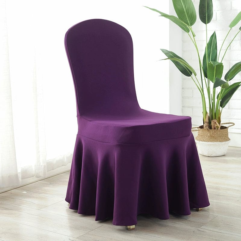 Thickened Air Layer Conference Hotel White Banquet Elastic Chair Cover Hotel Dedicated for Home Use and Restaurants Chair Cover One - Piece - SHOWLU FASHION STORE