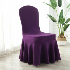 Thickened Air Layer Conference Hotel White Banquet Elastic Chair Cover Hotel Dedicated for Home Use and Restaurants Chair Cover One - Piece - SHOWLU FASHION STORE