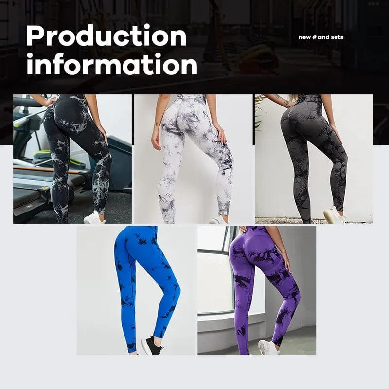 Tie Dye Seamless Leggings for Women High Waist Yoga Pants, Scrunch Butt Lifting Elastic Tights - SHOWLU FASHION STORE