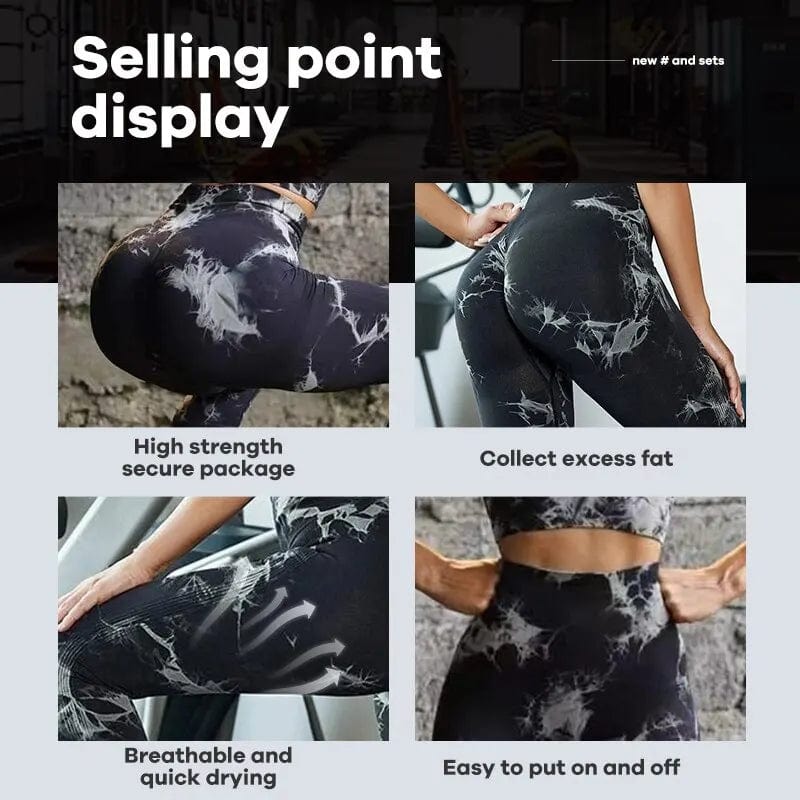 Tie Dye Seamless Leggings for Women High Waist Yoga Pants, Scrunch Butt Lifting Elastic Tights - SHOWLU FASHION STORE