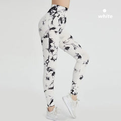 Tie Dye Seamless Leggings for Women High Waist Yoga Pants, Scrunch Butt Lifting Elastic Tights - SHOWLU FASHION STORE