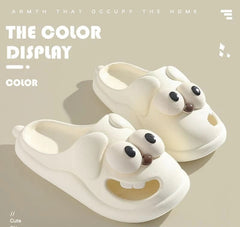 Tongue Kiss Slippers Big Eye Dog Slippers,Cute Funny Big Eye Dog Fun Cartoon Package Head Eva Slippers For Women - SHOWLU FASHION STORE
