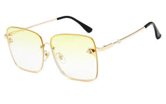 TOYEARN 2024 New Fashion Lady Oversized Rimless Square Sunglasses Women Small Bee Glasses Gradient Sun Glasses For Female UV400 - SHOWLU FASHION STORE
