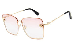 TOYEARN 2024 New Fashion Lady Oversized Rimless Square Sunglasses Women Small Bee Glasses Gradient Sun Glasses For Female UV400 - SHOWLU FASHION STORE