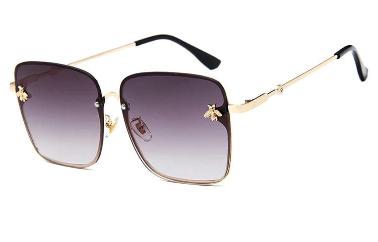 TOYEARN 2024 New Fashion Lady Oversized Rimless Square Sunglasses Women Small Bee Glasses Gradient Sun Glasses For Female UV400 - SHOWLU FASHION STORE