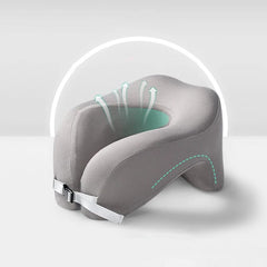 Travel Pillow U - Shape Pure Memory Foam Neck Pillow For Airplane Office Nap Cervical Pillows Flight Sleeping Head Neck Support - SHOWLU FASHION STORE