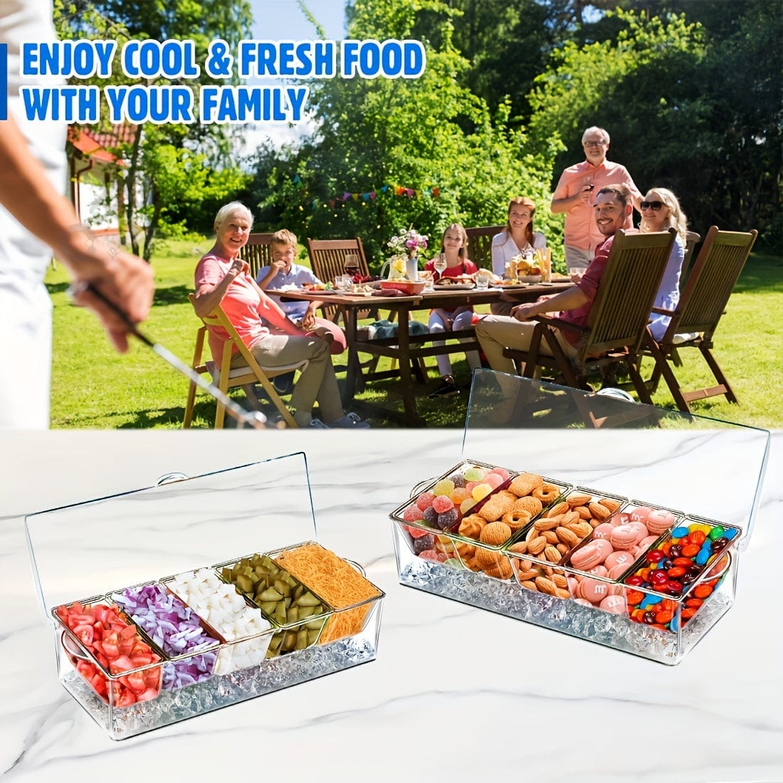 Ultimate Chilled Condiment Server Tray - SHOWLU FASHION STORE