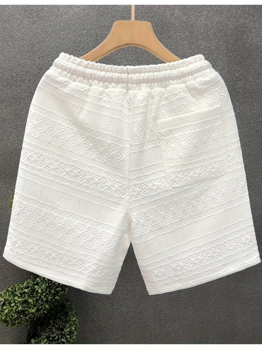 Ultra - Comfortable Drawstring Shorts for Men - Soft, Breathable, Textured Fabric, Adjustable Waist, Relaxed Fit, Perfect for Outdoor Beach Wear, Summer Vacation, and Casual Daily Use - SHOWLU FASHION STORE