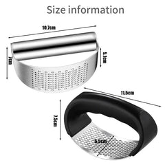 Upgraded Stainless Steel Garlic Press Squeezer Manual Garlic Ginger Rocker Crusher Garlic Cutting Mince Tools Kitchen Gadgets - SHOWLU FASHION STORE
