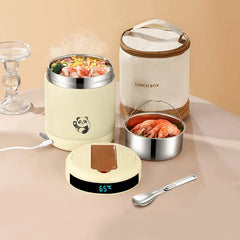 USB Electric Heated Lunch Box Leakproof Outdoor Portable Office School Car 12V 24V 5V Food Warmer Container Stainless Steel Set - SHOWLU FASHION STORE