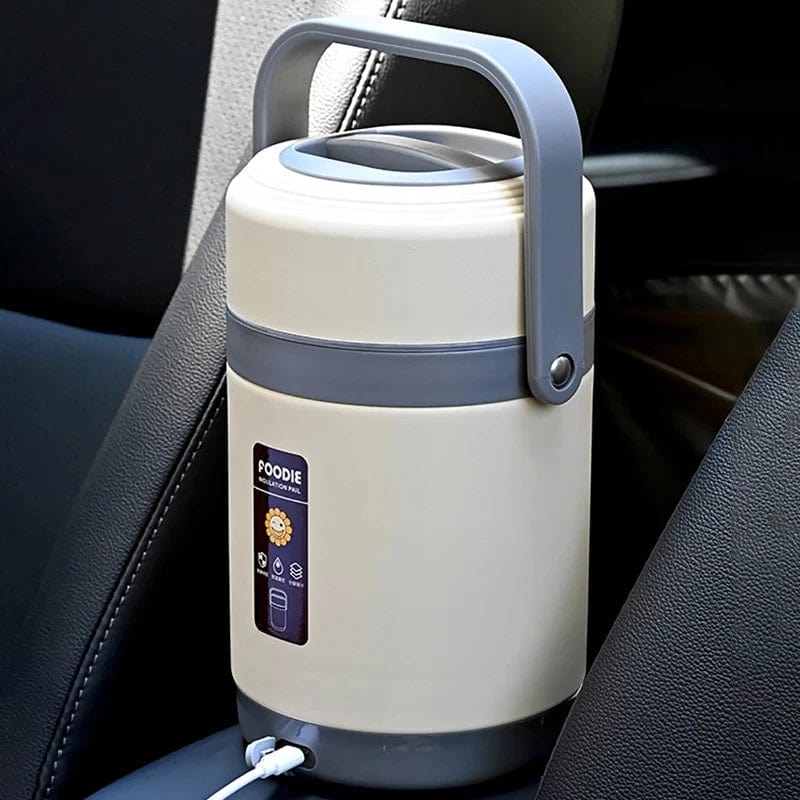 USB Electric Heated Lunch Boxes Stainless Steel Food Warmer Container Thermal Jar for Hot Food Thermal Boxes for Office School - SHOWLU FASHION STORE
