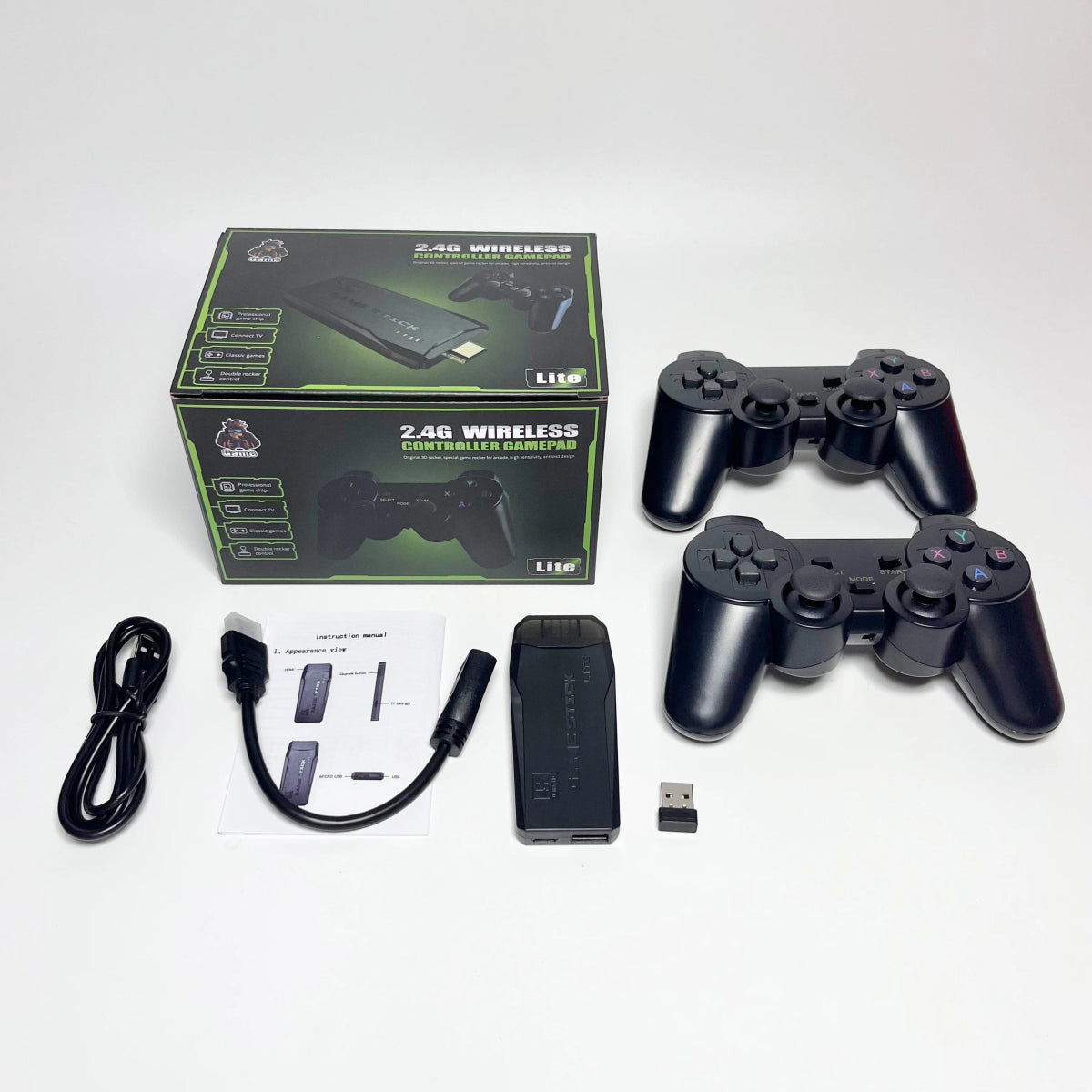 Video Game Stick Lite 4K Video Game M8 Console 64GB Double Wireless Controller For 10000 Retro Games Kid Xmas Gift - SHOWLU FASHION STORE
