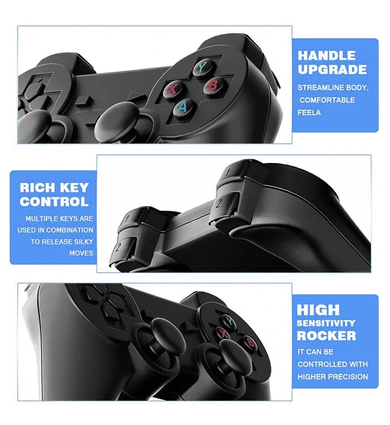 Video Game Stick Lite 4K Video Game M8 Console 64GB Double Wireless Controller For 10000 Retro Games Kid Xmas Gift - SHOWLU FASHION STORE