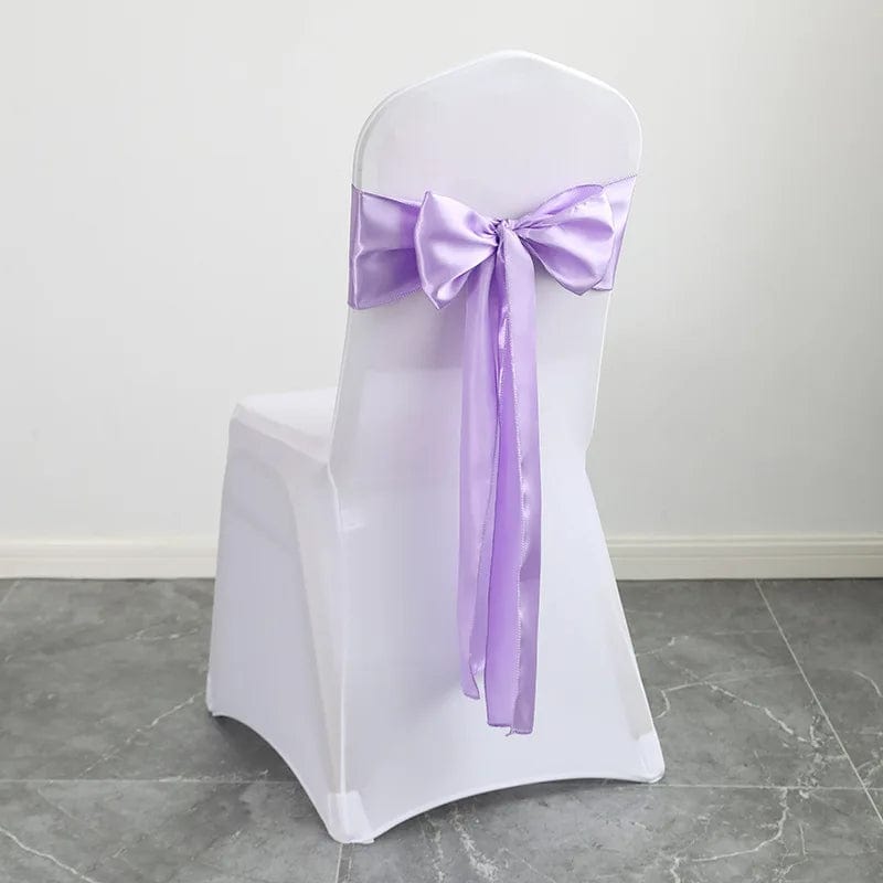 Wedding Decoration Satin Chair Sash Colour Design Bow Tie For Birthday Party Festival Hotel Show Shiny Look Luxury Dining Room - SHOWLU FASHION STORE