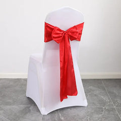 Wedding Decoration Satin Chair Sash Colour Design Bow Tie For Birthday Party Festival Hotel Show Shiny Look Luxury Dining Room - SHOWLU FASHION STORE