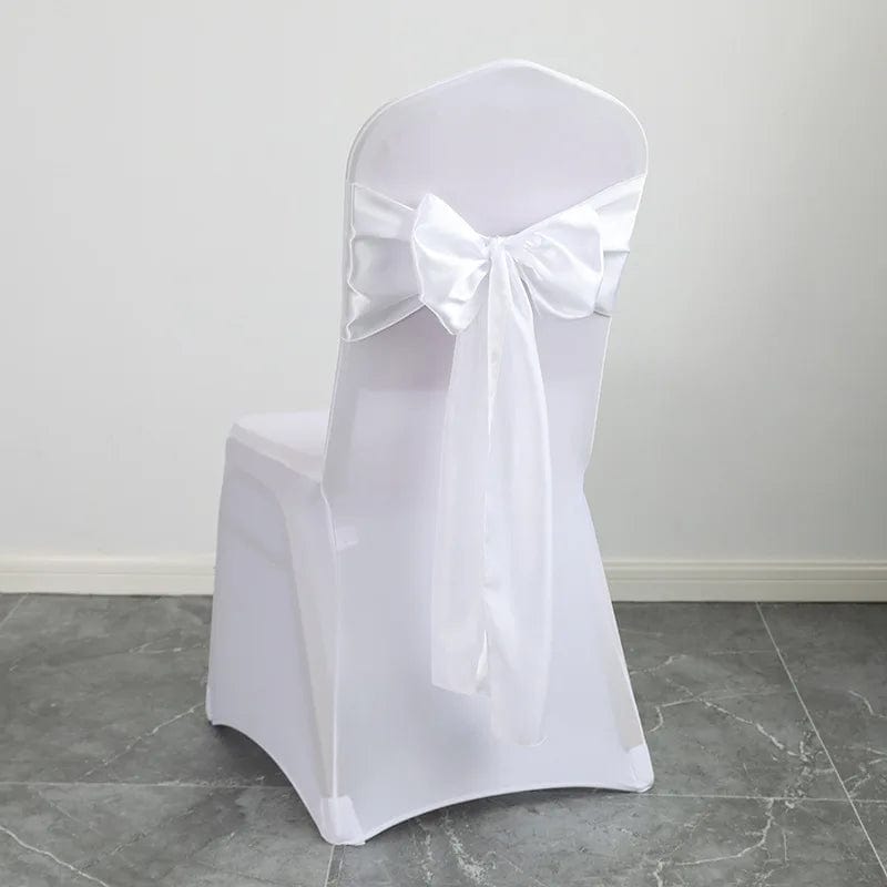 Wedding Decoration Satin Chair Sash Colour Design Bow Tie For Birthday Party Festival Hotel Show Shiny Look Luxury Dining Room - SHOWLU FASHION STORE
