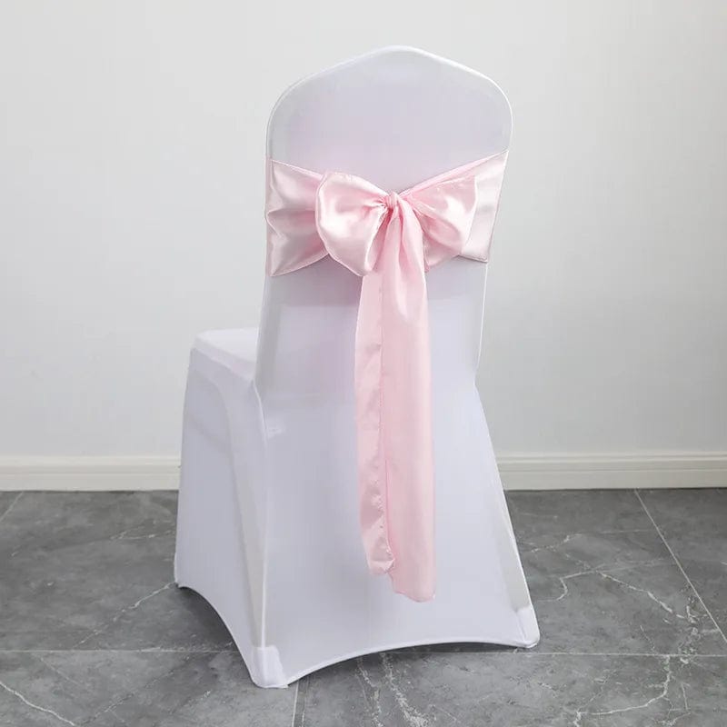 Wedding Decoration Satin Chair Sash Colour Design Bow Tie For Birthday Party Festival Hotel Show Shiny Look Luxury Dining Room - SHOWLU FASHION STORE