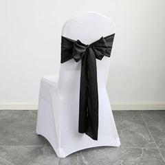 Wedding Decoration Satin Chair Sash Colour Design Bow Tie For Birthday Party Festival Hotel Show Shiny Look Luxury Dining Room - SHOWLU FASHION STORE