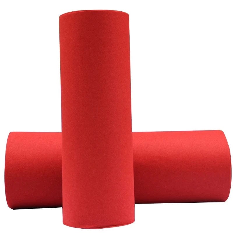 Wedding Red Carpet One Time Celebration Opening Corridor Stairway Entrance Non woven Red Long Carpet Anti slip Crawling Carpet - SHOWLU FASHION STORE