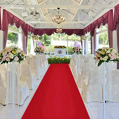 Wedding Red Carpet One Time Celebration Opening Corridor Stairway Entrance Non woven Red Long Carpet Anti slip Crawling Carpet - SHOWLU FASHION STORE