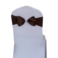 Wedding Spandex Chair Sash Satin Lycra Bow Tie Band Ready Made For Use Hotel Birthday Party Show Decoration - SHOWLU FASHION STORE