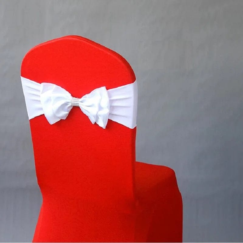 Wedding Spandex Chair Sash Satin Lycra Bow Tie Band Ready Made For Use Hotel Birthday Party Show Decoration - SHOWLU FASHION STORE