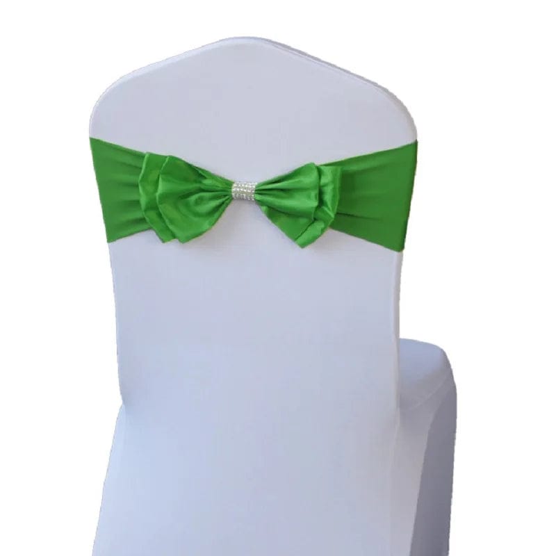 Wedding Spandex Chair Sash Satin Lycra Bow Tie Band Ready Made For Use Hotel Birthday Party Show Decoration - SHOWLU FASHION STORE