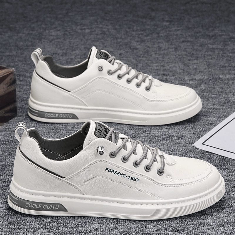 White Autumn Leisure Flats Men's Shoes - SHOWLU FASHION STORE