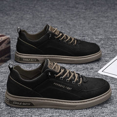 White Autumn Leisure Flats Men's Shoes - SHOWLU FASHION STORE