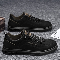 White Autumn Leisure Flats Men's Shoes - SHOWLU FASHION STORE