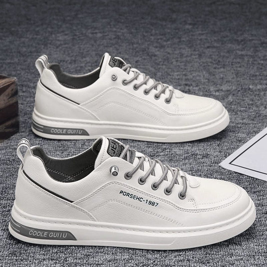 White Autumn Leisure Flats Men's Shoes - SHOWLU FASHION STORE