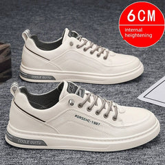 White Autumn Leisure Flats Men's Shoes - SHOWLU FASHION STORE