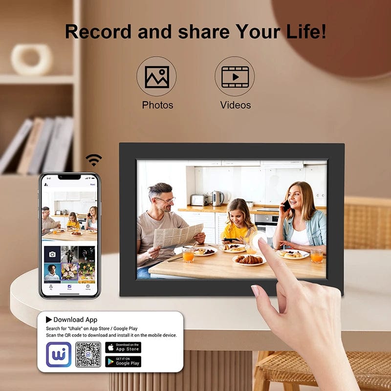 WiFi Digital Photo Frame 10.1 Inch 32GB Smart Digital Picture Frame with 1280x800 IPS HD Touch Screen Digital Frame Gift - SHOWLU FASHION STORE