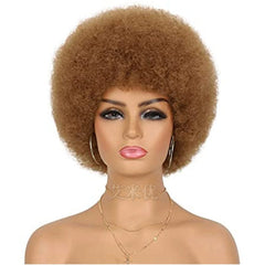 Wig Afro Black African Fluffy Short Small Roll Full Top Wig Light Sister Ice Spice Same Style - SHOWLU FASHION STORE