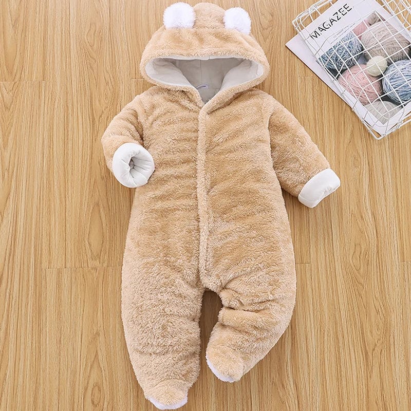 Winter Baby Girl Romper Newborn Infant Jumpsuit Clothes Ear Hooded Long Sleeve Footies Kid Boy Overalls Thicken Children A769 - SHOWLU FASHION STORE