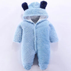 Winter Baby Girl Romper Newborn Infant Jumpsuit Clothes Ear Hooded Long Sleeve Footies Kid Boy Overalls Thicken Children A769 - SHOWLU FASHION STORE