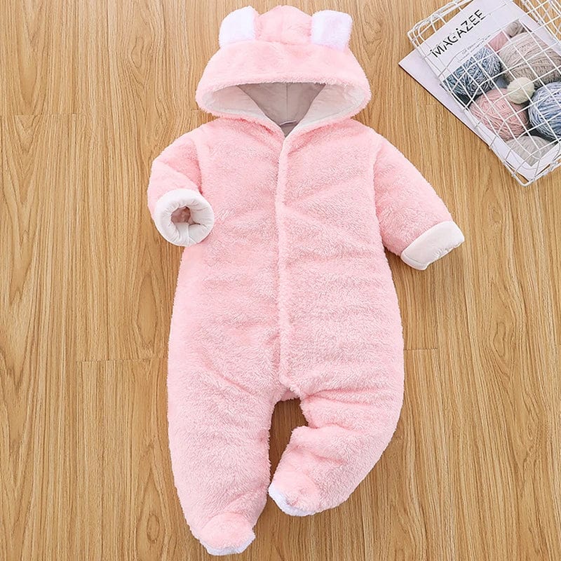 Winter Baby Girl Romper Newborn Infant Jumpsuit Clothes Ear Hooded Long Sleeve Footies Kid Boy Overalls Thicken Children A769 - SHOWLU FASHION STORE