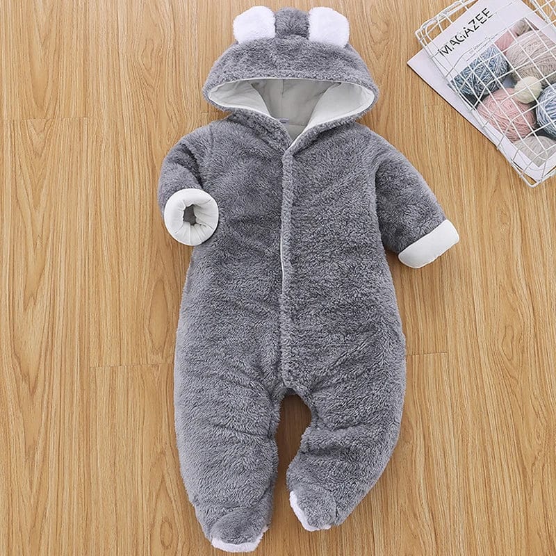 Winter Baby Girl Romper Newborn Infant Jumpsuit Clothes Ear Hooded Long Sleeve Footies Kid Boy Overalls Thicken Children A769 - SHOWLU FASHION STORE