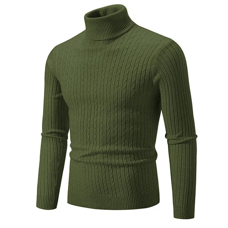 Winter High Neck Thick Warm Sweater Men Turtleneck Brand Mens Sweaters Slim Fit Pullover Men Knitwear Male Double Collar - SHOWLU FASHION STORE