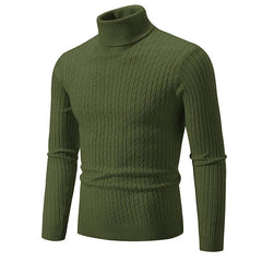 Winter High Neck Thick Warm Sweater Men Turtleneck Brand Mens Sweaters Slim Fit Pullover Men Knitwear Male Double Collar - SHOWLU FASHION STORE