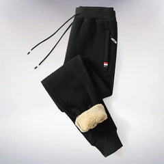 Winter Lambswool Warm Casual Pants Men's Fitness Jogging Sweatpants Male Solid Drawstring Bottoms Fleece Straight Trousers M - 5Xl - SHOWLU FASHION STORE