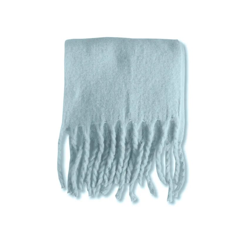 Winter Scarf Women Luxury Autumn Winter Cashmere Scarf Thickened Warm Shawl Classic Tassels Fluffy Scarf Solid Color Soft Shawl - SHOWLU FASHION STORE