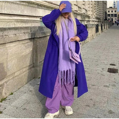 Winter Scarf Women Luxury Autumn Winter Cashmere Scarf Thickened Warm Shawl Classic Tassels Fluffy Scarf Solid Color Soft Shawl - SHOWLU FASHION STORE