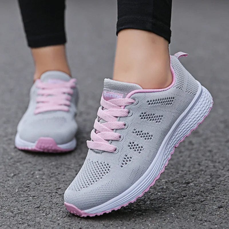 Women Casual Shoes Fashion Breathable Walking Mesh Flat Shoes Sneakers Women 2021 Gym Vulcanized Shoes White Female Footwear - SHOWLU FASHION STORE