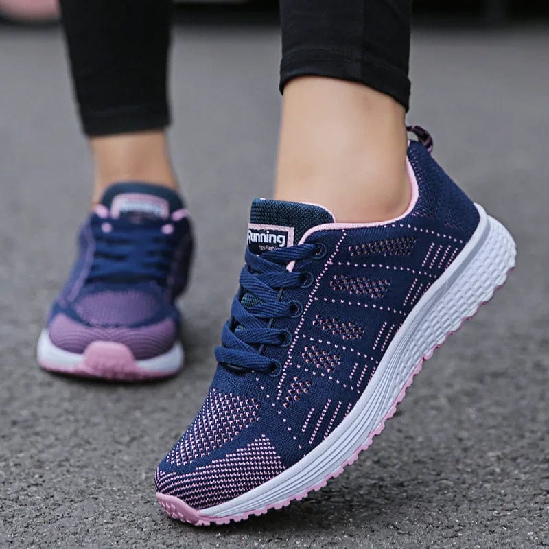 Women Casual Shoes Fashion Breathable Walking Mesh Flat Shoes Sneakers Women 2021 Gym Vulcanized Shoes White Female Footwear - SHOWLU FASHION STORE